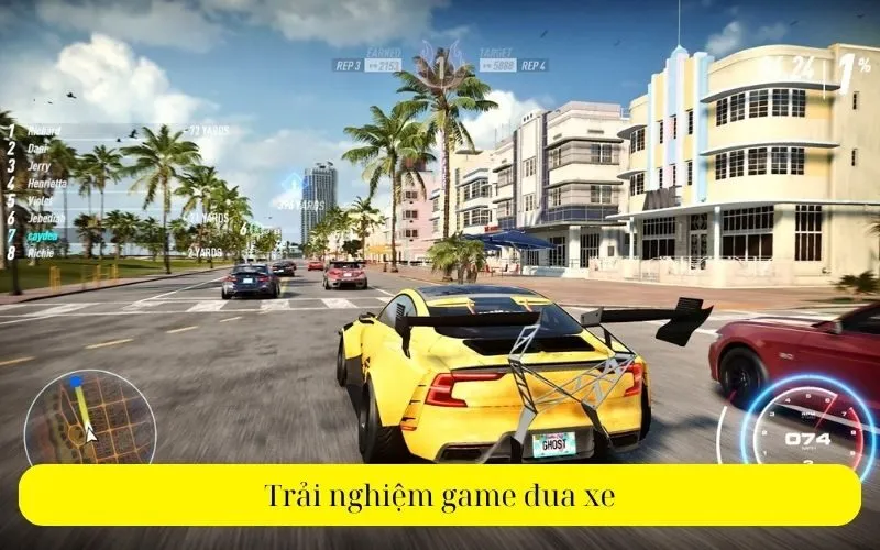 Trải nghiệm game đua xe